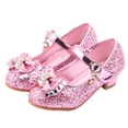 thumbnail image 2 of DPTALR Baby Girls Pearl Crystal Bowknot Sandals Bling Princess Shoes, 2 of 4