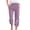 Purple, variant on lcziwo Wide Leg Cotton Linen Capri Pants Women Dandelion Print Summer High Waist Casual Drawstring Straight Trousers Beach Lounge Cropped Pants Navy,XXL
