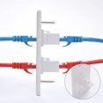 thumbnail image 4 of 4 Pack 2 Port Ethernet Wall Plate, Cat6 Female to Female Wall Jack RJ45 Inline Coupler Wall Outlet, White, 4 of 6