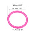 thumbnail image 2 of Unique Bargains Pink 50 Count 2' OD 1.6' ID Loose Leaf Rings Binder Ring Plastic O Rings for Book Scrapbook, 2 of 6