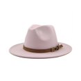 thumbnail image 1 of Transemion Fedoras Hat Decorative Cap Comfortable Solid Color Winter Headwear Caps Pink 56-58cm, 1 of 6