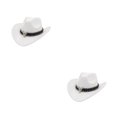 thumbnail image 3 of Decodeary Western Outback Cowboy Hat Channel Inner Cowboy Classic Hat Large Brim Provides white 2Set, 3 of 6