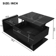 thumbnail image 2 of LED Coffee Table for Living Room Black Lift Top Coffee Tables Modern Center Table with Storage Hidden Compartment High Gloss Lift Tabletop, 2 of 8
