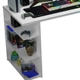 thumbnail image 4 of Madesa Large Modern Gaming Computer Desk 53 Inch with 5 Shelves Cable Management Student Study Wooden Table Home Office Gamer Desk for Kids and Adults - White, 4 of 5