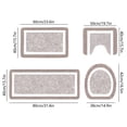 thumbnail image 3 of UsRHHA 4 Piece Bathroom Rugs Set, Absorbent Microfiber Plush Non-Slip Bath Mat with Lid Cover, Complete Bathroom Rug Collection Washable, 3 of 7