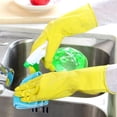 thumbnail image 4 of Latex Kitchen Gloves - Long Cuff, Non-Slip, PVC Material - for Dishwashing, Cleaning, Household Use, 4 of 4