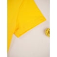 thumbnail image 4 of Ocealan Lot de 2 T-Shirts à Col Rond à Manches Courtes pour Garçons et Filles, Couleur Unie, Été, Décontracté, Coton, Hauts Tee 2-12 Ans Jaune 7-8, 4 of 6