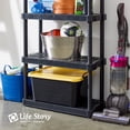 thumbnail image 3 of Life Story 55 Qt Stackable Storage Bin, Heavy Duty Lidded Container, Black/Yellow, 18 Pack, 3 of 11