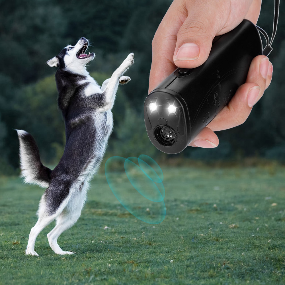 Dispositif Anti-Aboiement pour Chien Répulsif Multifonctionnel Anti-Aboiement Dispositif d'Entraînement LED Torche