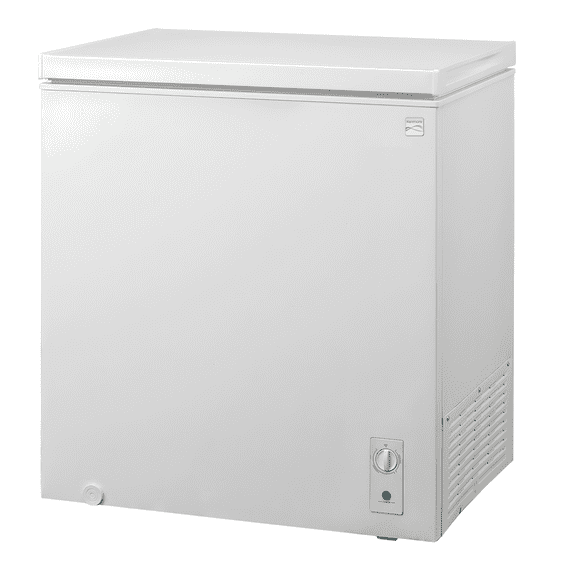 Congélateur coffre Kenmore de 7 pi³ avec fonction réfrigérateur convertible, adapté au garage et thermostat réglable, blanc