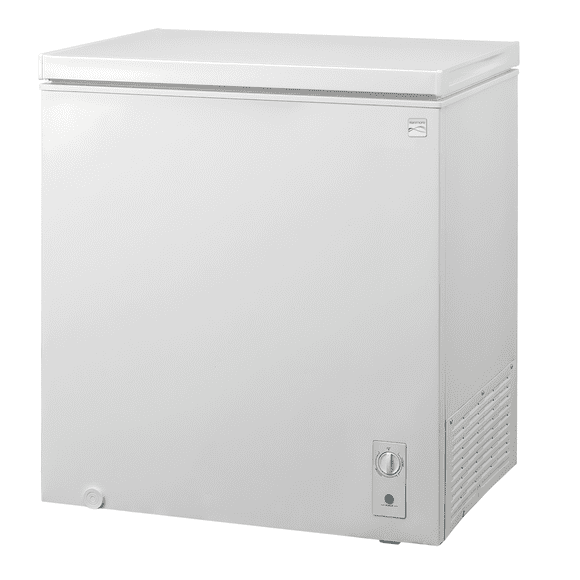 Congélateur coffre Kenmore de 7 pi³ avec fonction réfrigérateur convertible, adapté au garage et thermostat réglable, blanc
