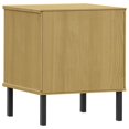 thumbnail image 5 of vidaXL Bedside Cabinet with Metal Legs Brown Solid Wood Pine OSLO, 5 of 5