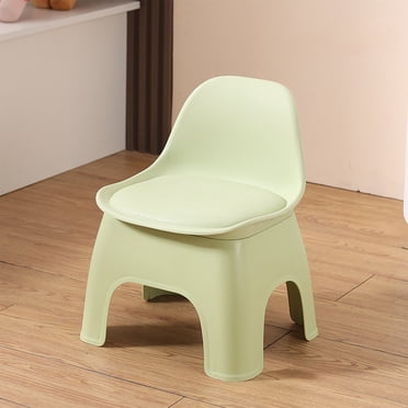 TopLLC Home Office Furniture Plastic Small Stool Thickened Household Chair Children Backrest Chair Sofa Coffee Table Short Stool Adult Living Room Stools Plastic Backrest Stool