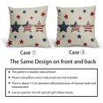 thumbnail image 4 of Housses de Coussin Patriotiques du 4 Juillet 20x20 Pouces Ensemble de 2 Memorial Day Drapeau des États-Unis Bleu Rouge Étoiles et Rayures Taies Décoratives d'Oreiller Housse de Coussin Carrée en Lin pour l'Extérieur Déco de Ferme pour Sofa Canapé Lit, 4 of 6