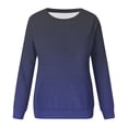 thumbnail image 4 of Lmnyox Chandails à Col Rond pour Femmes, Mode Décontractée, Imprimé, Manches Longues, Chandails à Enfiler avec Poche, Chemises Basiques Amples, 4 of 6