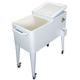 thumbnail image 3 of Permasteel - Glacière de patio extérieure de 80 Qt – Blanc, glacière roulante – 110 canettes, 3 of 4