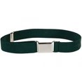 thumbnail image 1 of Ceinture Élastique Ajustable pour Enfants avec Boucle Carrée Argentée - Vert Chasseur, 1 of 1