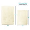 thumbnail image 3 of Set of 2 Large Clara Clark Bath Mat Bathroom Rug - Absorbent Memory Foam Bath Rugs - Non-Slip, Thick, Cozy Velvet Feel Microfiber Bathrug, Plush Shower, Toilet- Floor Bathmats Carpet - White - 20"x32", 3 of 6