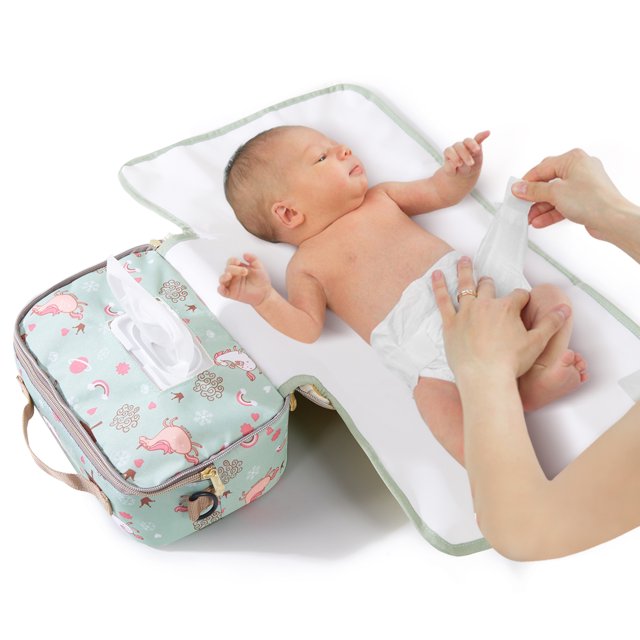 Sunveno Diaper Bag with Changing Pad, Waterproof Portable Changing Bag