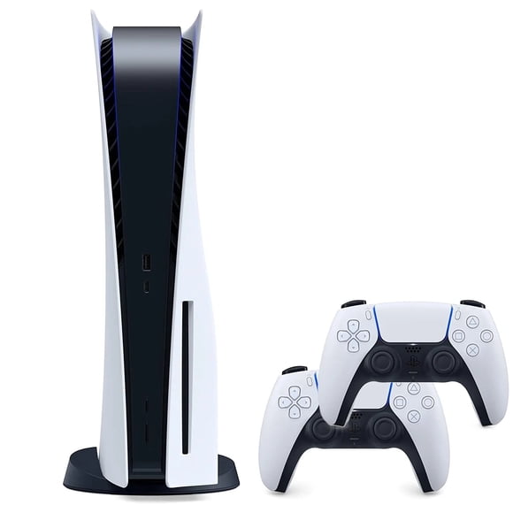 Sony - Playstation 5 PS5 Console de Jeu Standard avec 2 Manettes Retrofam - Blanc (Remis à Neuf)