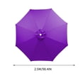 thumbnail image 2 of Parasol de Terrasse Extérieur Grand de 98,4 Pouces à 6 Baleines, Parasol de Marché pour Table – Résistant aux UV, Parasol de Piscine 190T Robuste et Imperméable, Toile de Remplacement pour Parasol, Housse Supérieure de Remplacement (Cadre Non Inclus), 2 of 6