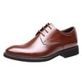 thumbnail image 1 of Kcodviy Color Solid Business Summer Men's Handmade Leather Dress Shoes Style Shoes Leather Men's Leather Slip on Work Shoes for Men Leisure Breathable Men's Leather Men Leather Shoes Casual Shoes, 1 of 7