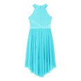 thumbnail image 4 of MSemis Jupe en Tulle Sans Manches avec Strass Brillant pour Filles, Moderne Contemporain Bleu Clair 16, 4 of 6