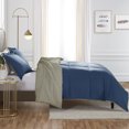 thumbnail image 4 of Nestl Reversible Comforter Set, Twin/Twin XL Comforter Set, Navy/Sage, 4 of 5