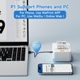 thumbnail image 3 of LEEYNEER Label Maker Machine with Tape P1 2 Inch Thermal Printer Portable Bluetooth Shipping Label Printer Sticker Maker Labeling Machine Home Office School Business Use Rechargeable Whit, 3 of 6