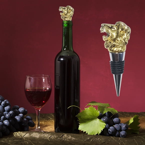 Amzcrzy Outils pour la Maison, Outils de Jardinage, Amélioration de l'Habitation, Bouchon de Bouteille en Verre Liège Vin Tête de Lion Protecteur de Vin en Acier Inoxydable Boisson Liège Bouteille de Champagne Bouchon de Bouteille de Vin en Liège