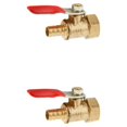 thumbnail image 2 of Thinsony Various Type Ball Valve Threaded Brass Valve Ball 16mm 8mm Red 2Set, 2 of 6