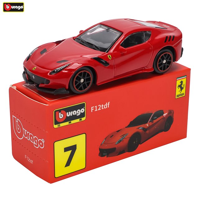 Bburago1:64 Ferrari SP3 458 599 ENZO F12 Model Small Collection Car Alloy Model Toy Gift Scene Decoration Classic and Exquisite,F12 tdf