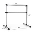 thumbnail image 4 of Goplus 4FT Portable Double Freestanding Ballet Barre Dancing Stretching Silver, 4 of 10