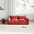 thumbnail image 1 of The Magic Home Canapé Sectionnel Modulaire au Sol en Chenille à 2 Places, Orange, 1 of 11