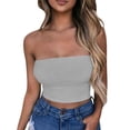 thumbnail image 2 of Tube Tops, Womens Solid Color Sports Summer Fashion Casual Tube Tops, 2 of 5