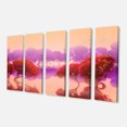 thumbnail image 2 of Red and Purple Japanese Gardens - Large Landscape Canvas Art Print, 2 of 3