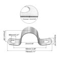thumbnail image 2 of Unique Bargains 25mm Rigid Pipe Strap Clamp, 10 Pcs 304 Stainless Steel Two Hole U-shape Tube Clip, 2 of 5