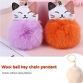 thumbnail image 3 of Fuzzy Ball Keychain Supple Comfortable Lovely Key Rings Adorable Practical Key Chains Women for Children Adults Elderly Students Beige 10cm, 3 of 7