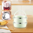 thumbnail image 1 of Adult Lunch Boxes for Men, Bento Boxes Stainless Steel School Lunch Container Insulated Lunchbox Men Leakproof Bento Boxes Lunchable Box, Green-2 Layer, 1 of 6