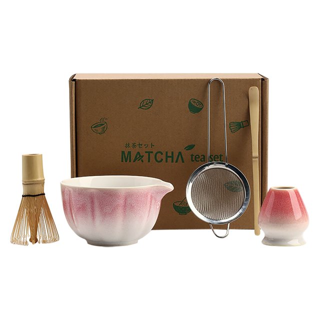 Classic Kitchen Accessories, Matcha Tea Set with Whisk Ceramic Bowl Holder Matcha Making Kit for Traditional Japanese Tea Ideal Matcha Set for Beginners And