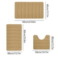 thumbnail image 3 of Meitianfacai Ultra Soft Memory Foam Bath Mat Set, Bathroom Rugs for 3 Pieces, Toilet Mats, Cozy, Water Absorption, Non-Slip, Thick, Machine Washable, Quick Drying, 3 of 8