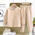 thumbnail image 2 of WEAIXIMIUNG Christmas Solid Color Children's Hoodie Set With Thick Fall And Winter Homewear Pajamas 160, 2 of 8