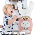thumbnail image 3 of MesaSe Children U Shape Toothbrush USB Rechargeable Electric Toothbrush with 5 Modes IPX7 Waterproof 360Degrees Oral Tooth Cleaning Toddler  Rounded Toothbrush for 2-14 Years Old Kids, 3 of 9
