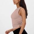 thumbnail image 3 of Plebaso Débardeurs pour Femmes à Épaules Dénudées Sans Manches Ajustés Courts Froncés d'Été pour Sorties T-Shirts, 3 of 7
