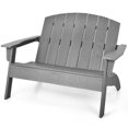 thumbnail image 2 of Costway Causeuse Adirondack de Patio Banc HDPE Résistant aux Intempéries pour Terrasse Gris, 2 of 8