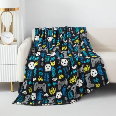 Mainstays Kids Plush Throw Blanket Game Over