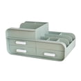 thumbnail image 1 of Desktop Cosmetic Storage Box With Holder Organization Mounting Drawers Makeup Case Dustproof Plastic Multifunctional Household Skincare Holder Green, 1 of 8