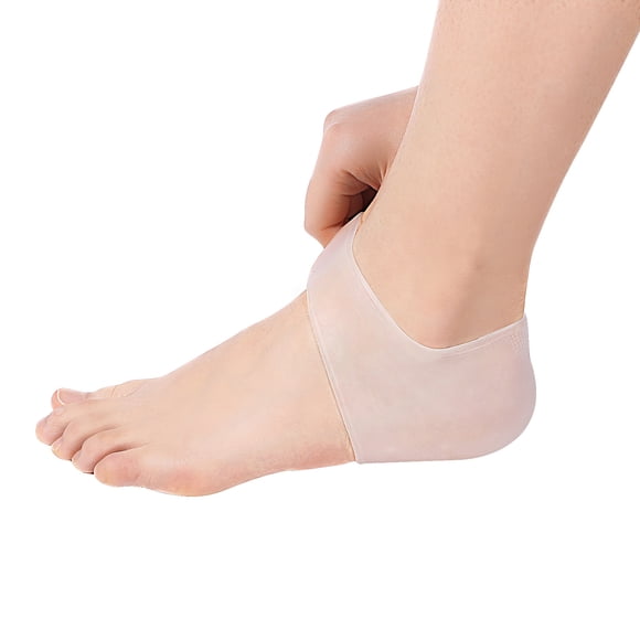 Silicone Heel Protectors for Shoes, 2PCS Silicone Moisturizing Gel Heel Protect Socks, Silicone Heel Socks, Dry Cracked Foot Sleeves for Women Men