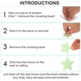 thumbnail image 3 of Glow In The Dark 200Pcs Stars & 1Pc Moon Wall Decal Stickers Kids Room Decor, 3 of 8