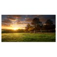 thumbnail image 2 of Fenced Ranch at Sunrise - Landscape Canvas Art Print, 2 of 3